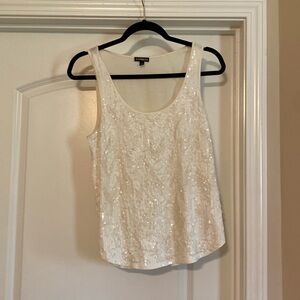 White sequin tank